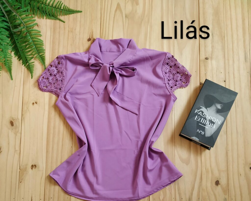 Blusa Tecido Crepe Seda lilás