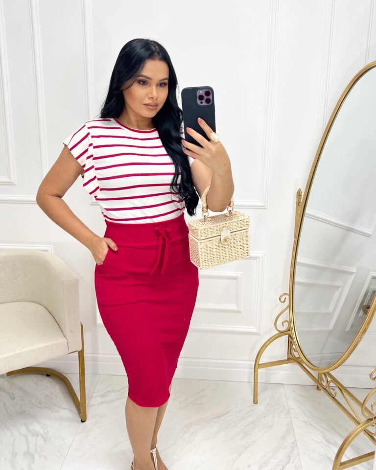 Blusa Tecido viscolaycra Vermelho