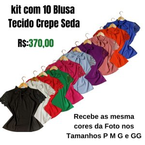 Kit com 10 Blusas