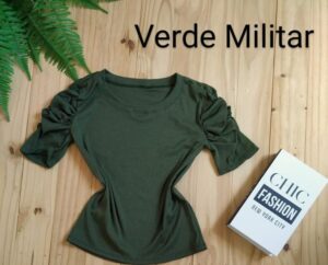 Blusa Manga Princesa Tecido Ribana