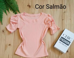 Blusa Manga Princesa Tecido Ribana