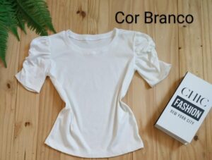 Blusa Manga Princesa Tecido Ribana
