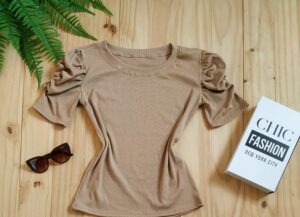 Blusa Manga Princesa Tecido Ribana