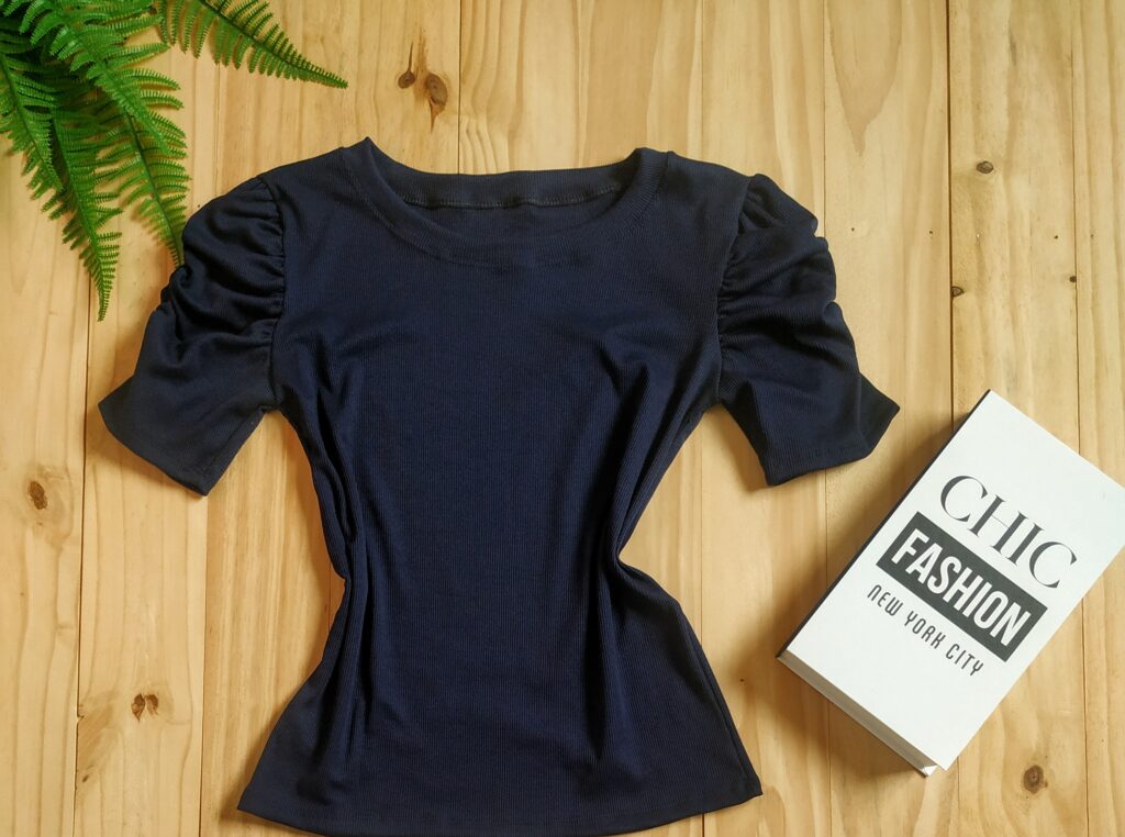 Blusa Manga Princesa Tecido Ribana