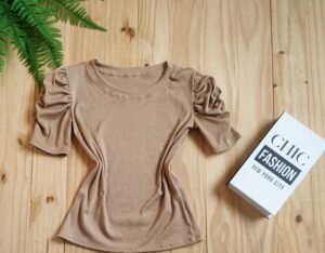 Blusa Manga Princesa Tecido Ribana