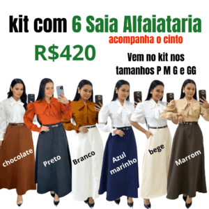 kit com 6 Saia em Alfaitaria