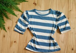Blusa Manga Princesa Tecido Viscolaycra Azul