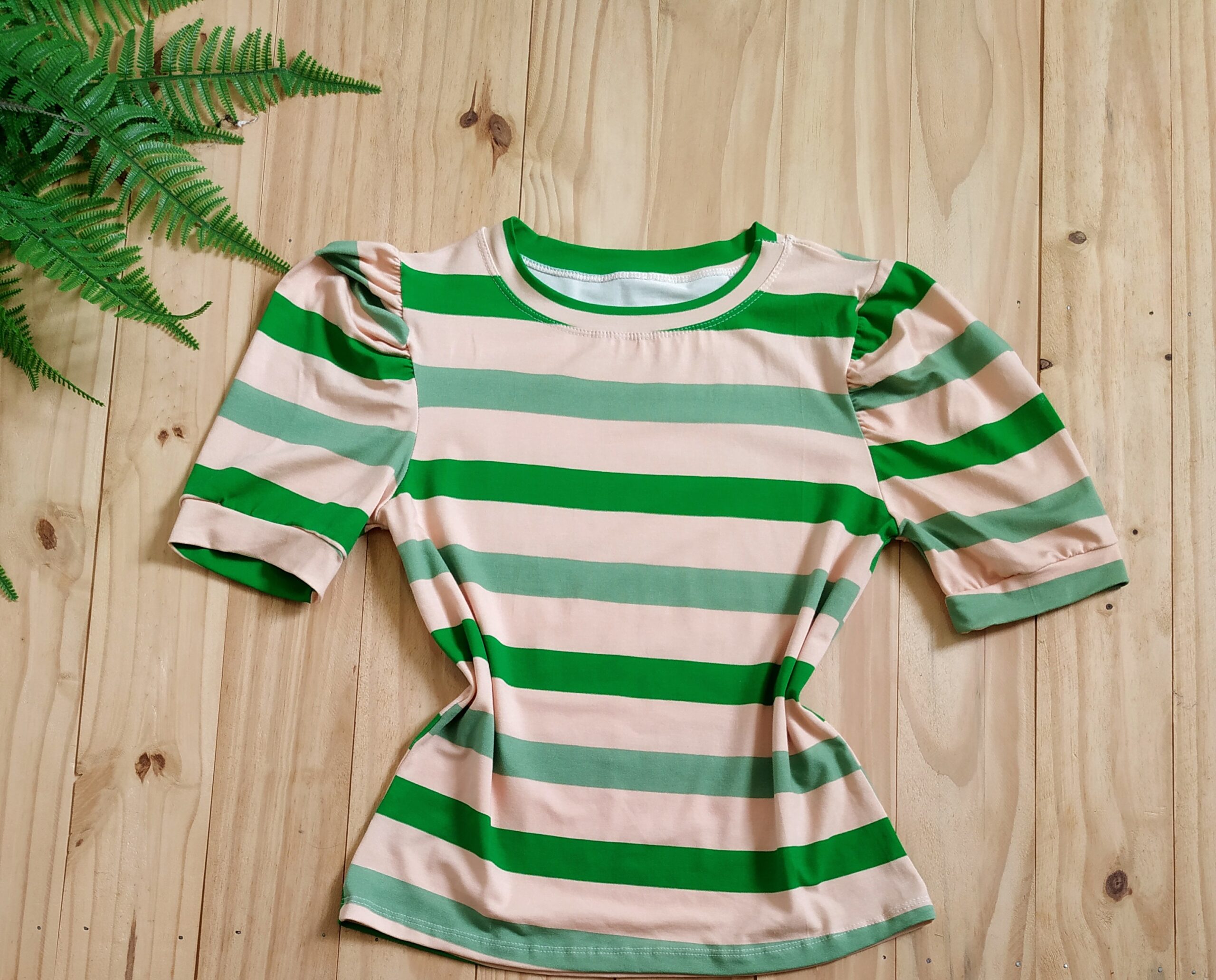Blusa Manga Princesa Tecido Viscolaycra Verde