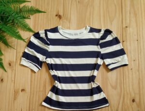 Blusa Manga Princesa Tecido Viscolaycra Azul Marinho