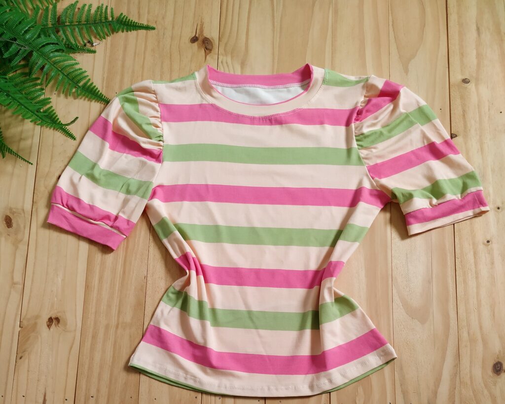 Blusa Manga Princesa Tecido Viscolaycra Rosa