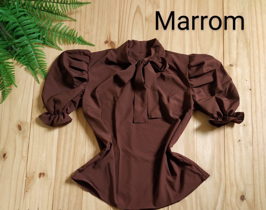 Blusa Tecido Crepe Seda Marrom