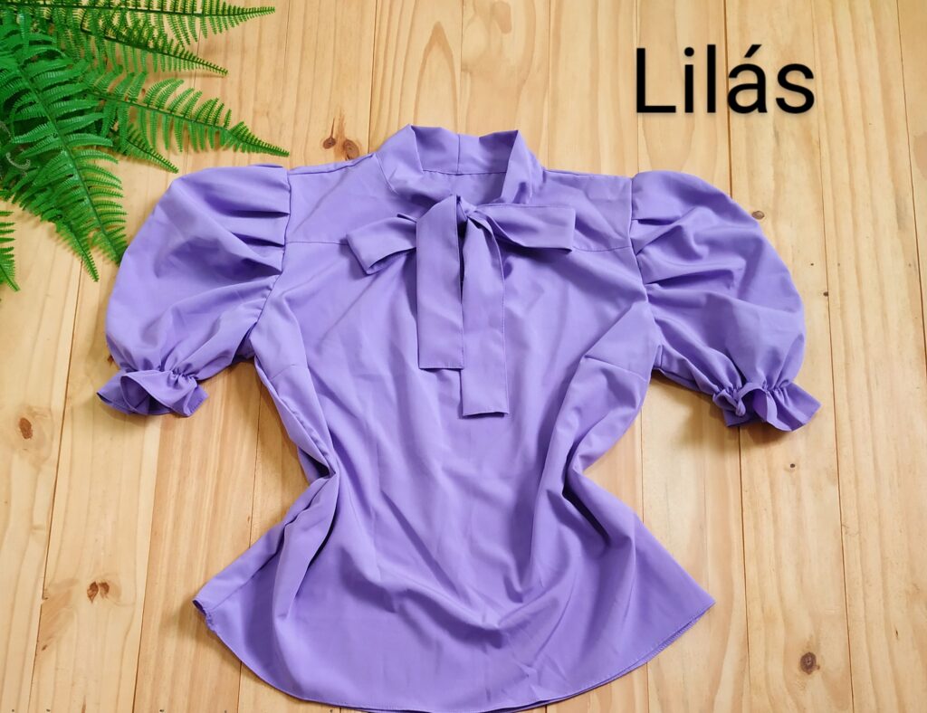 Blusa Tecido Crepe Seda Lilás