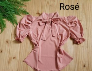 Blusa Tecido Crepe Seda Rosé