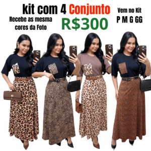 Kit Com 4 Conjunto Longo