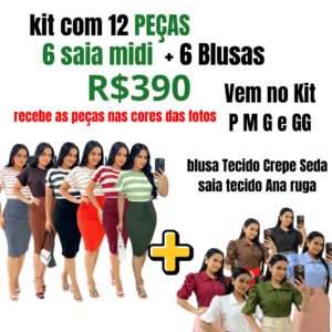 Kit com 12 Peças