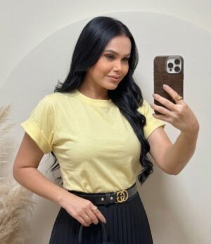 Blusa Tecido viscolaycra Amarelo