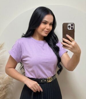 Blusa Tecido viscolaycra lilas
